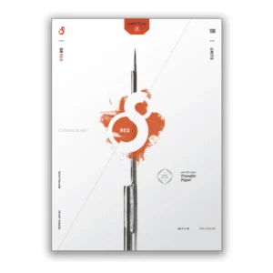 S8 Spirit Red Stencil Paper — 8-1/2” X 11” — 100 Hojas