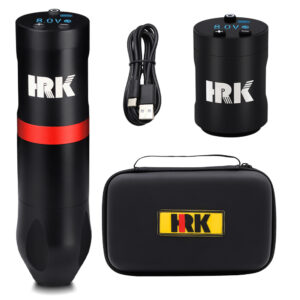 Máquina de tatuaje inalámbrica HRK Doble batería de 1500mAh Juego completo de bolígrafos de tatuaje Equipo de tatuaje Máquina de tatuaje Kit de tatuaje para principiantes