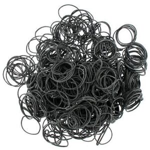 Ligas De Goma Negras #12 - Bolsa De 1/4 Lb - Uso Para Fórceps, Maquina De Tatuaje,